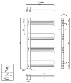 Sapho Sapho, DORLION vykurovacie teleso 500x900mm, 301W,chrom, 1130-10
