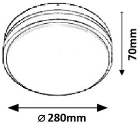 Rabalux 8848 - LED vonkajšie stropné svietidlo HAMBURG LED/12W/230V IP44