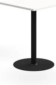 Barový stôl VERTICUS, 700x700x900 mm, biela/čierna