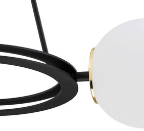 Argon 6150 - Luster na tyči AMALFI 3xE27/15W/230V čierna/biela