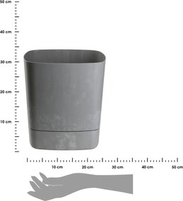 Květináč CUBI 34x36,4 cm šedý beton