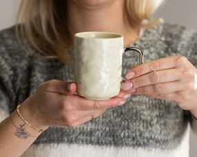 Čajový/kávový set Selena Silver Cream