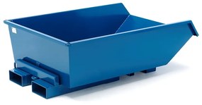 Nízky vyklápací kontajner HEAP, 550 L, modrý