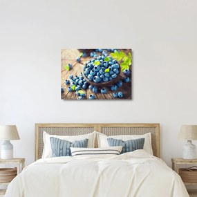 Sklenený obraz - Čučoriedky (70x50 cm)