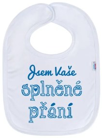 NEW BABY Detský podbradník New Baby Jsem Vaše splněné přání modrý