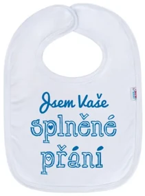 NEW BABY Detský podbradník New Baby Jsem Vaše splněné přání modrý