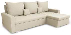 Rohová sedacia súprava s funkciou spania MONDI Krém