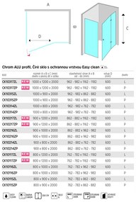 Mereo Mereo, Novea sprchový kút, obdĺžnik, ľavé dvere a pevný diel, sklo Číre, MER-CK10314ZL