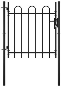 Jednokrídlová plotová brána s oblúkmi na vrchu 100 x 75 cm