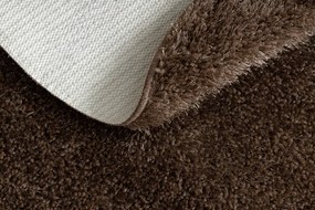 Kúpeľňový koberček SYNERGY glamour / lurex, hnedý kruh