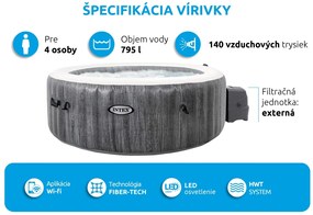 Intex | Bazén vírivý nafukovací Pure Spa - Bubble Greywood Deluxe AP 4 | 11400254