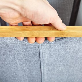 Blumfeldt Kôš na bielizeň hranatý, bambus, pevná bavlna, jednoduchá montáž