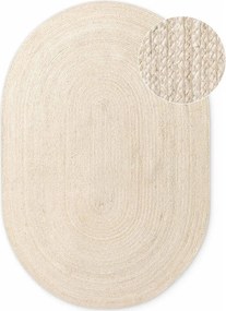 Obojstranný/ručne tkaný jutový koberec v svetlo prírodnej farbe 160x230 cm Braided – Hanse Home