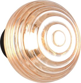 Jantárové sklenené LED nástenné svietidlo na USB ø 15,5 cm Earl – Reality