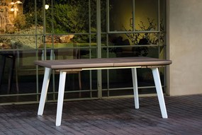 BAZÁR KETER HARMONY Rozkladací stôl 162x100x74cm, biela/cappuccino 17202278 POŠKODENÝ OBAL