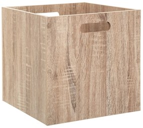 Úložný box Wood, 31x31x31 cm, hnedá