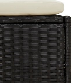 Rám k vírivke, čierny, polyratan a akáciový masív