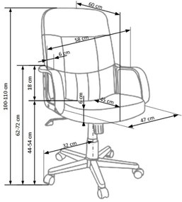 Kancelárska stolička ZIRUQ hnedá