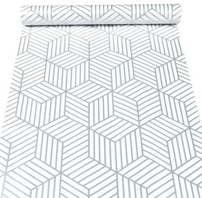 Samolepiace tapety 45 cm x 10 m IMPOL TRADE 9425-1, geometrický vzor strieborný , Samolepiace tapety