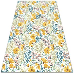 Módne univerzálny vinylový koberec Módne univerzálny vinylový koberec jarné kvety