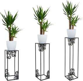 STOJAN NA KVETINÁČ FRAME 80X24X24 CM ČIERNA