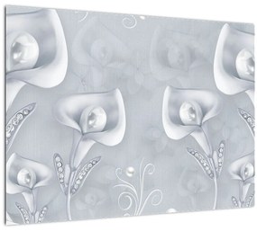 Obraz - Perlové kvety (70x50 cm)
