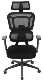 Kancelárska ergonomická stolička MARIA — látka, čierna