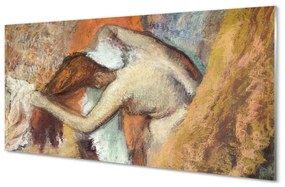 Sklenený obklad do kuchyne Art žena skica 125x50 cm