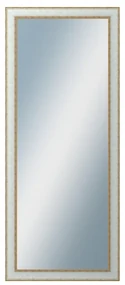 DANTIK - Zrkadlo v rámu, rozmer s rámom 50x120 cm z lišty DOPRODEJMETAL bielozlatá (3023)