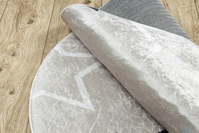 Detský koberec protišmykový BAMBINO 48130 Hviezdy, béžový / sivý kruh