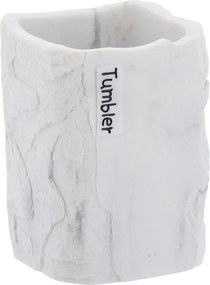 Sada kúpeľňových doplnkov Paola, biela/s čiernymi prvkami