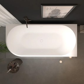 Erga Marina, rohová voľne stojaca vaňa 150x75 cm + odtoková zátka, pravá, biela lesklá, ERG-MARINA-150075R-WH-WH