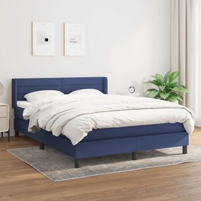 Boxspring posteľ s matracom modrý 140x190 cm látka 3129791