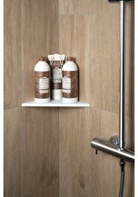 SAPHO AE200-0101 Abeline rohová polica rockstone 20 x 20 cm, biela mat