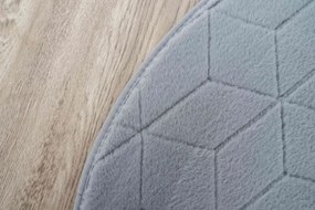 Koberec RABBIT 3D strieborný kruh