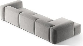 Svetlosivá rohová pohovka (ľavý roh/s leňoškou) Bergamo – Cosmopolitan Design