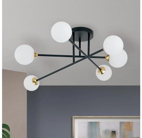 Orion DL 7-786/6 - Prisadený luster SNOWWHITE 6xG9/20W/230V pr. 84 cm čierna/zlatá