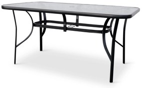 Noela Záhradný jedálenský set Klaudia transparentný + 4x kovová stolička Ramada