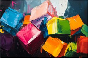 Obraz - Farebné kocky (90x60 cm)