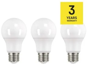 EMOS Súprava 3x LED žiarovka CLS A60, E27, 10,5W, neutrálna biela / denné svetlo