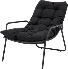 Čierne záhradné ležadlo s podnožkou Boel - Bloomingville