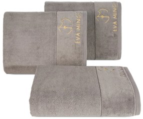 BAVLNENÝ UTERÁK EVA MINGE GAJA 70X140 CM STRIEBORNÁ