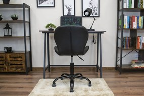 AKCIA Čierne kancelárske kreslo NOTO z eko kože II. akosť