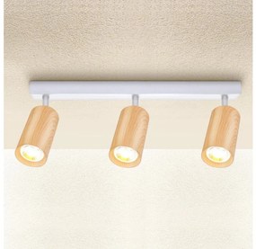 Brilagi - Bodové svietidlo SELE 3xGU10/30W/230V biela/dekor duba BG1395