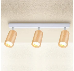 Brilagi - Bodové svietidlo SELE 3xGU10/30W/230V biela/dekor duba BG1395