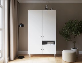 Šatní skriňa DULLUM 120x205cm, biela