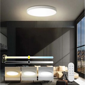 Immax NEO 07315L-LED Stmievateľné stropné svietidlo SEMPLICI 96W/230V priemer 80 cm Wi-Fi Tuya biela + diaľkový ovládač