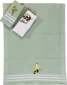 Utierky na riad vaflové Olive 40x60cm 3ks TiaHome