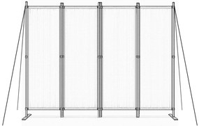 MultiGarden Skladací 4-panelový paraván, zástena 167x216 cm - sivá MultiGarden