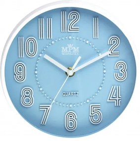 Detské nástenné hodiny MPM, 3228.30 - modrá, 20cm